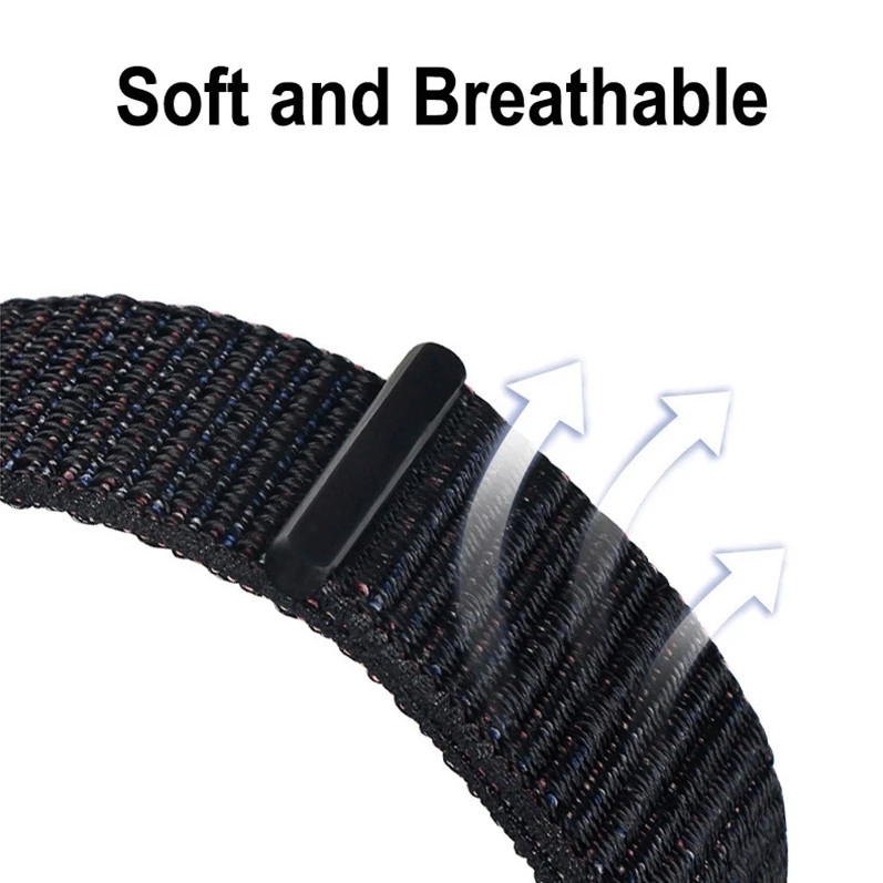 20mm Woven Nylon Sport Loop Watch Band Strap W/ Quick Release Spring Pins