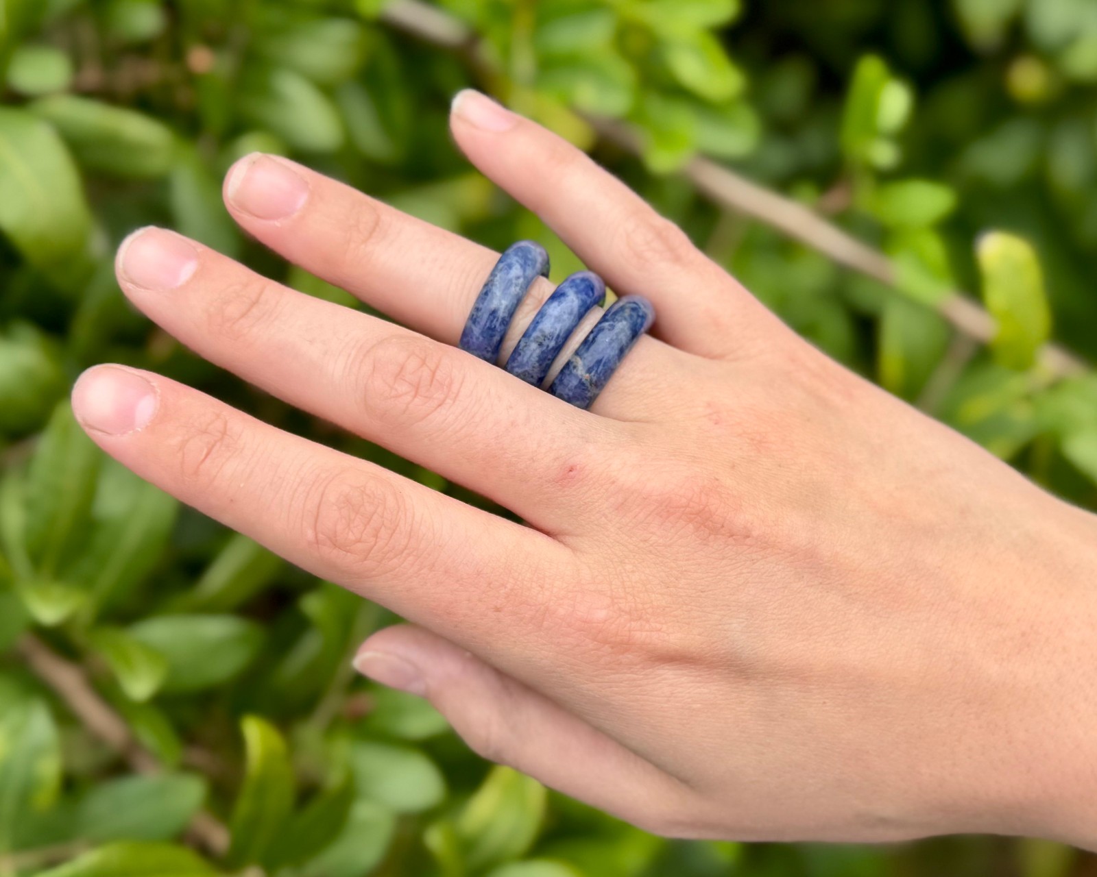 Sodalite Ring, Sodalite Gemstone Crystal Jewelry – Choose Size (Crystal Ring)