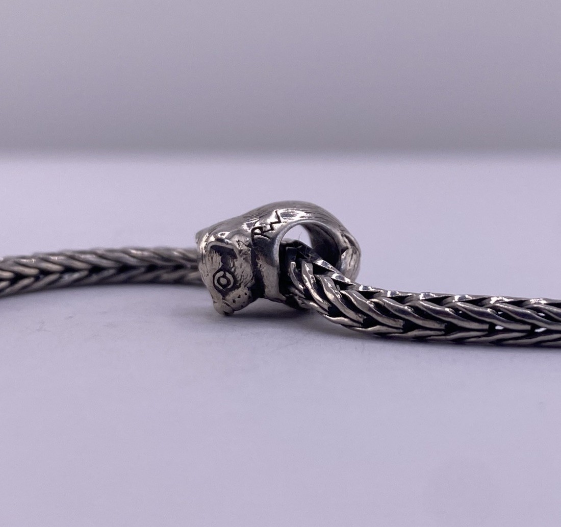 RW 925 Sterling Silver Chipmunk Critter Charm Bead Animal