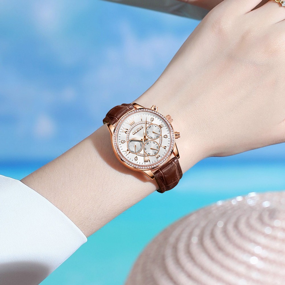 OLEVS 2915 Luminous 3ATM Waterproof Lady New Year Present Leisure Quartz Watch