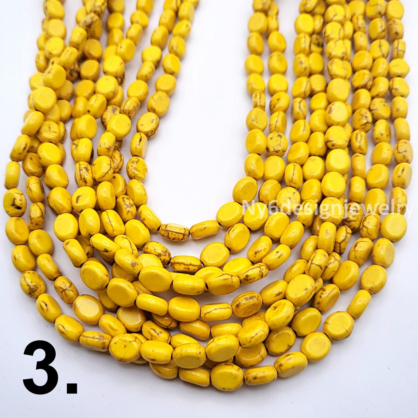 Multi Color Oval Bead AA Natural Gemstone Howlite Magnesite Turquoise Spacer 15″
