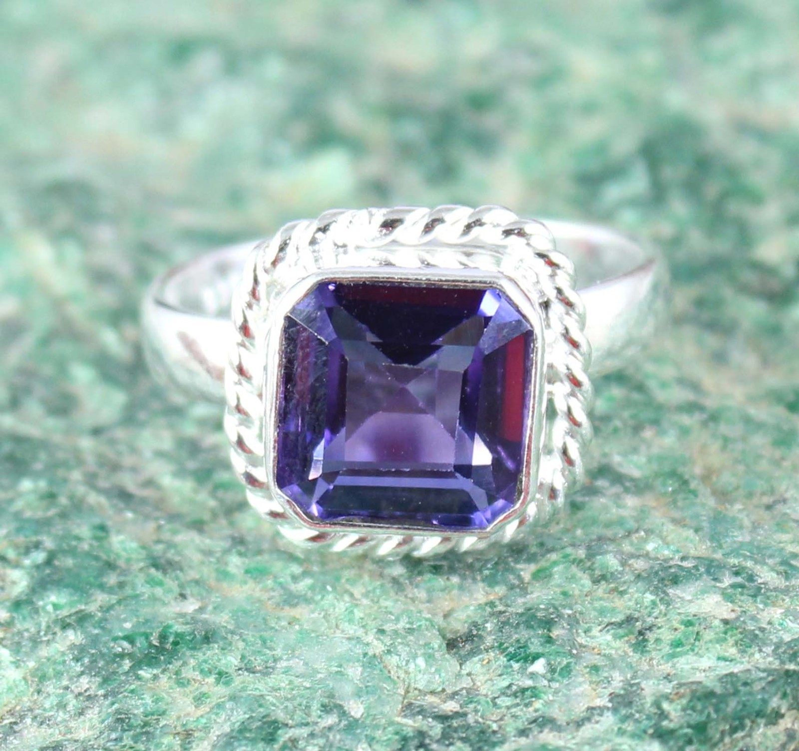 Natural 12.25 Ct Boysenberry Sapphire Octagon Gemstone Ring Free Certification