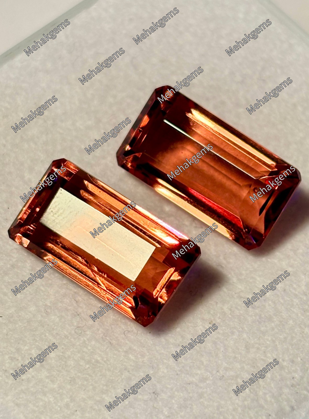 Color Changing Zultanite Gemstone Pair, Emerald Cut 15 Carat Loose Stone Earring