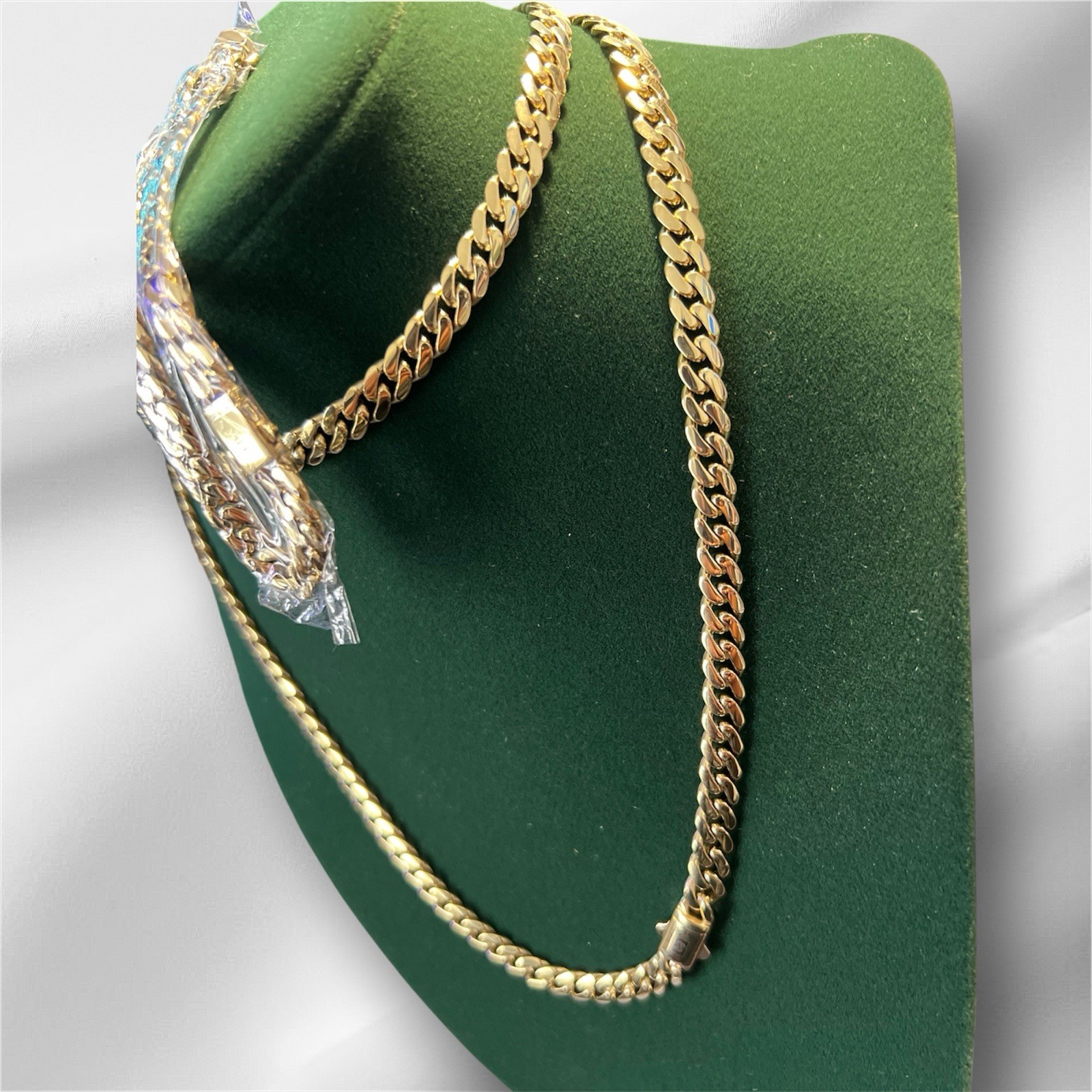 Cuba Miami 2-Piece Matching Necklace and Bracelet 6mm-|14K Gold-Plated| 8.5/30in