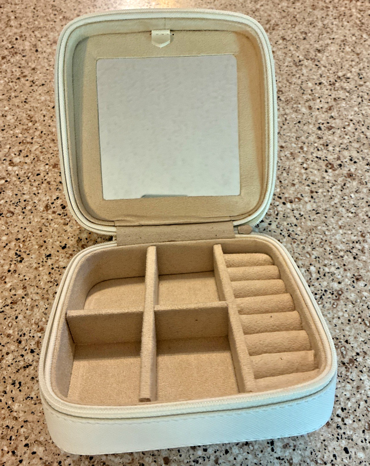 Travel Jewelry Organizer Case Small Portable Jewelry Box w/ Zipper