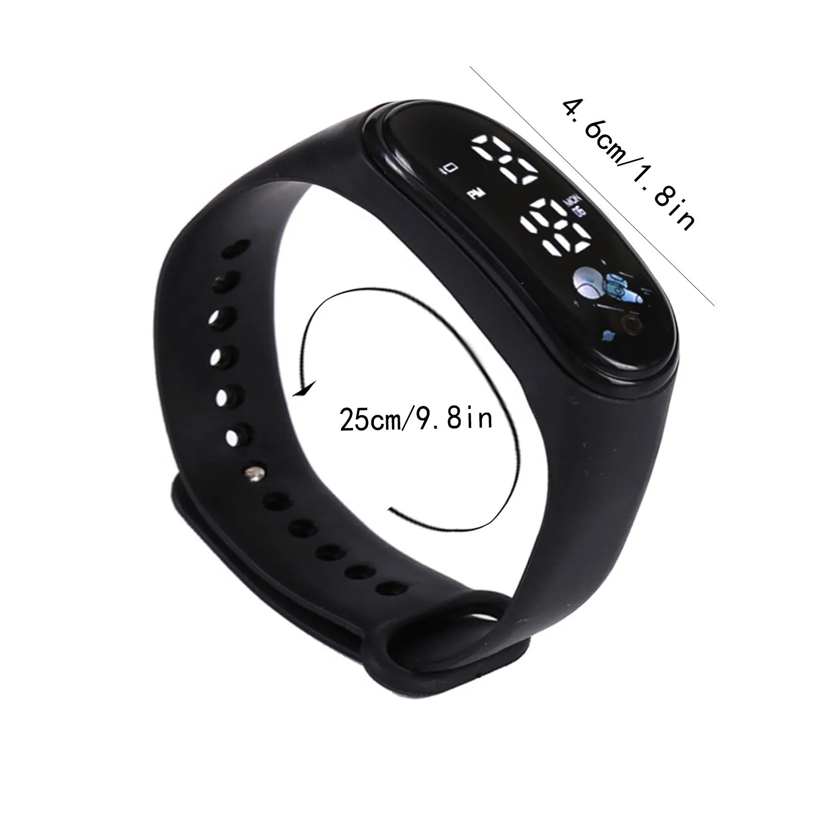 LED Wrist Watch Digital Sport Silicone Strap Kids Teen Girls Boys Children Gift