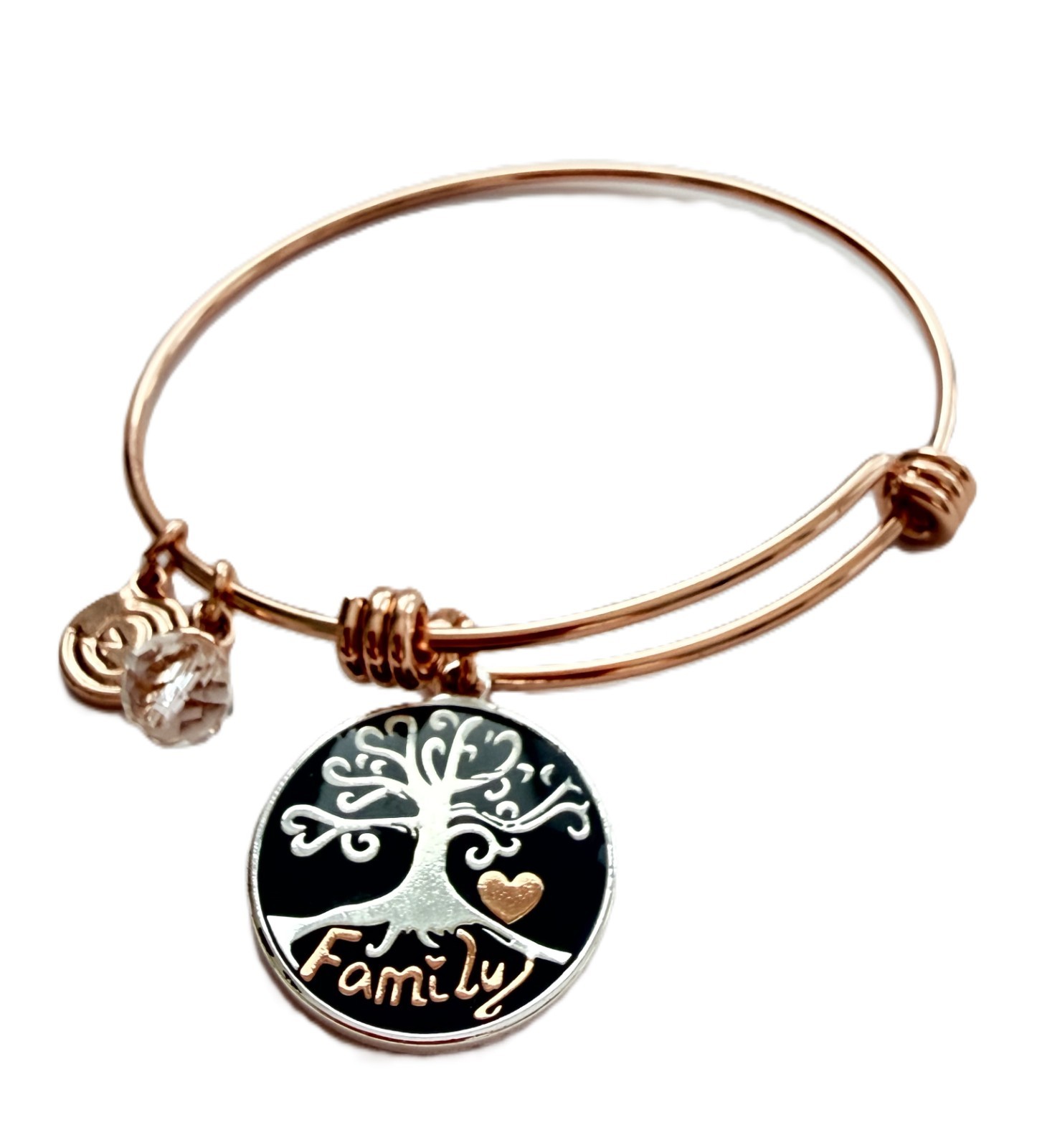 Rose Gold Family Tree of Life Expandable Bracelet — One Size