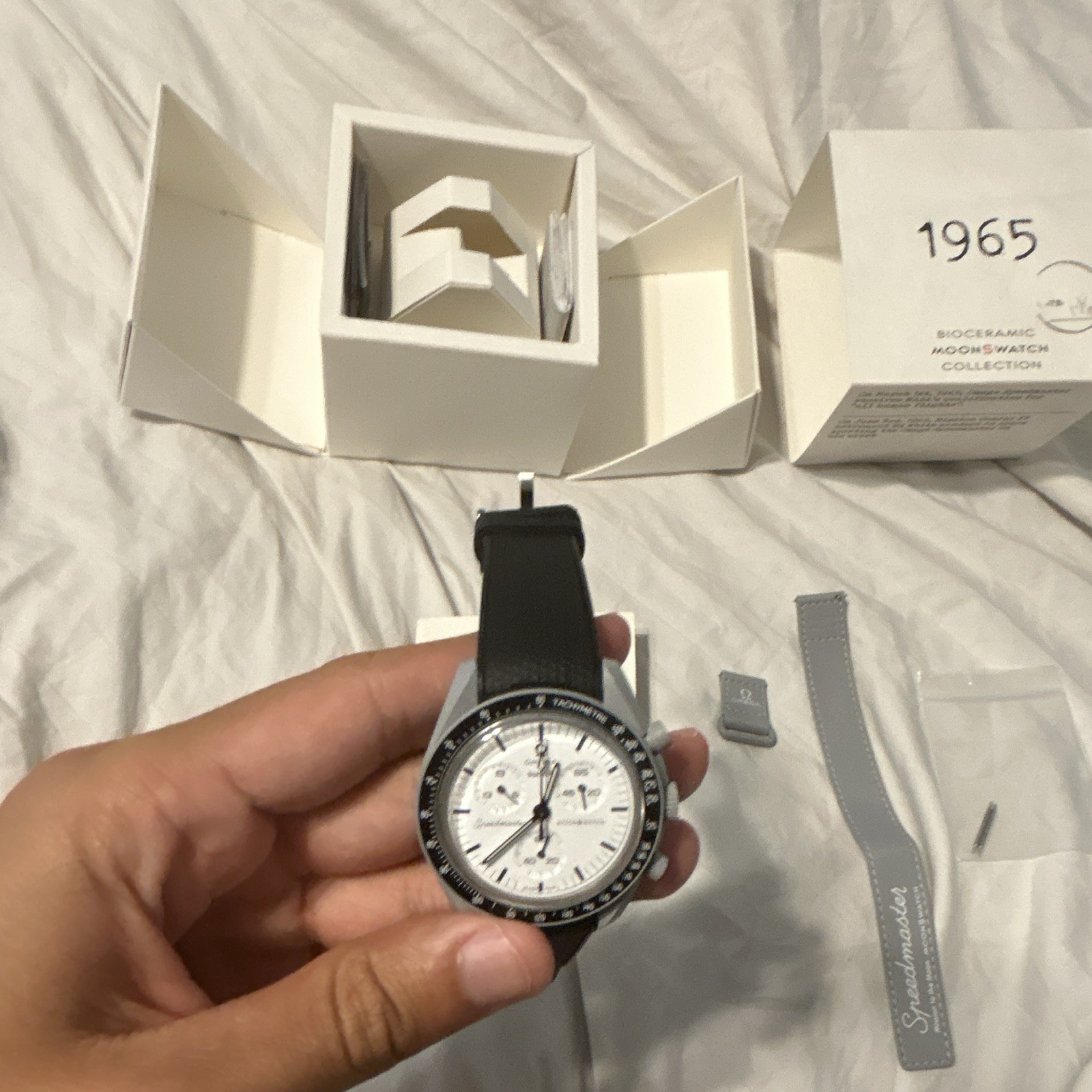 Swatch Bioceramic MoonSwatch 1965 Only tried on Original strap and Rubber