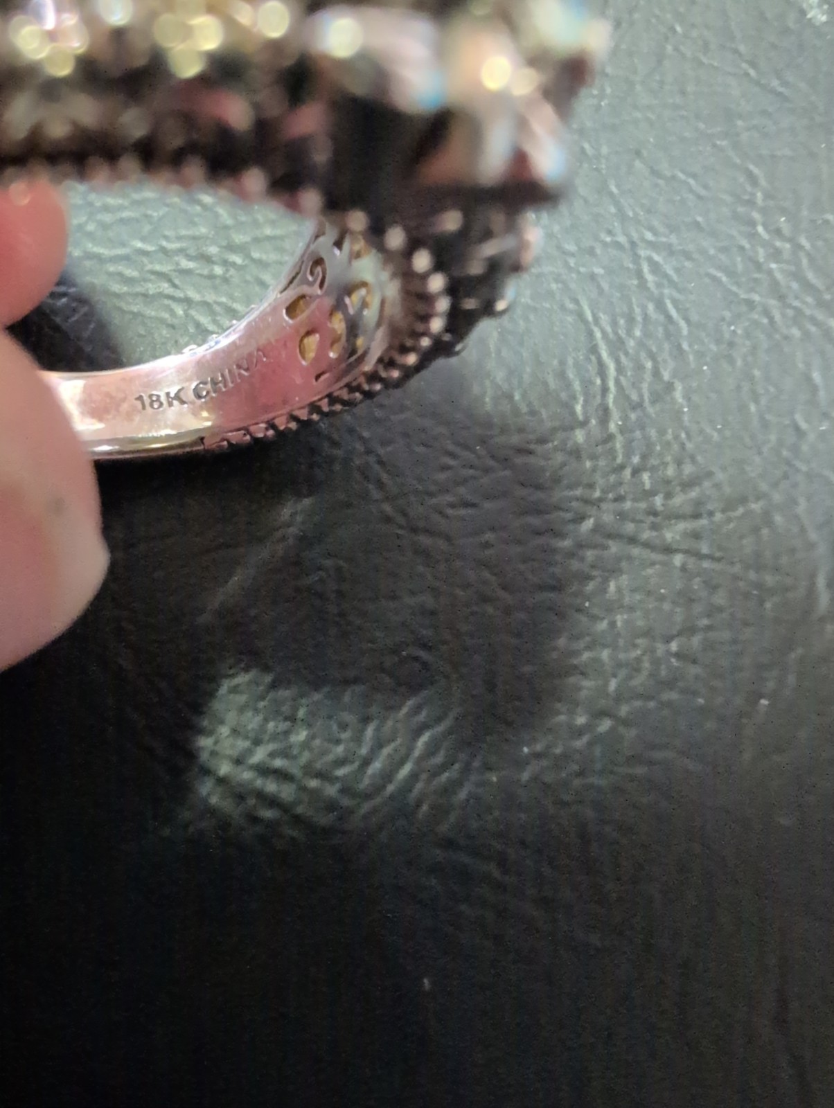 Barbara Bixby Sterling silver 925 18k gold rhodolite garnet ring size 7
