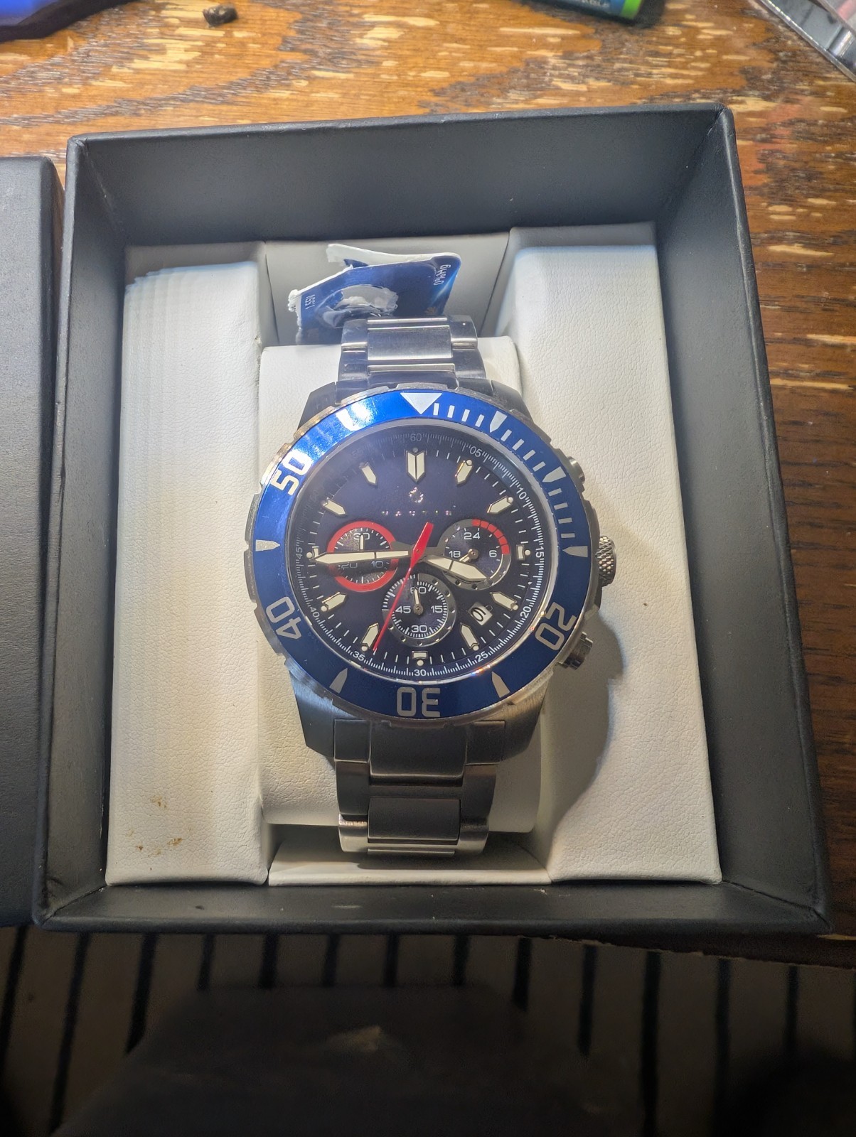 NAUTIS Dive Chrono 500 Men’s Blue Dial Diver Chrono Quartz Watch WR500m Ø45mm