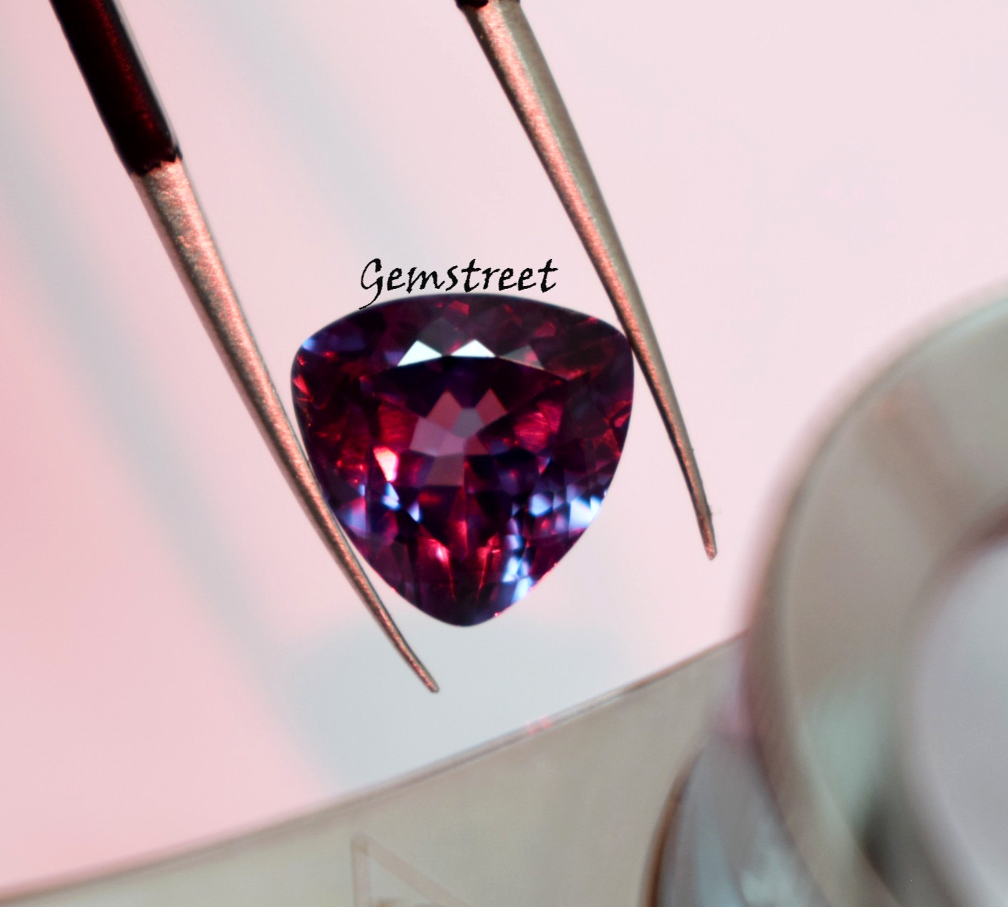 Rare 4 Ct Natural Alexandrite Trillion Cut Amazing Color Change Certified Loose