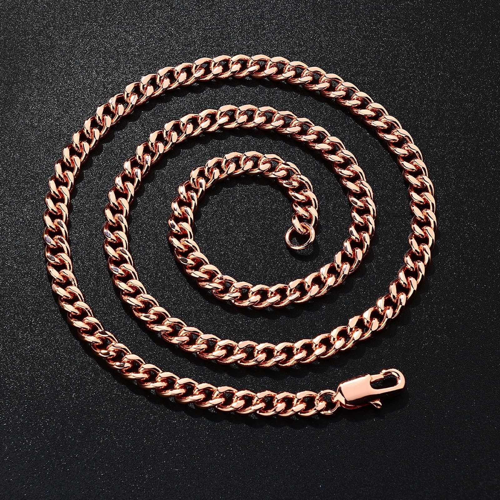 99.9% Pure Copper Cross Necklace – Solid Cuban Link Chain Jewelry for Men & Wome