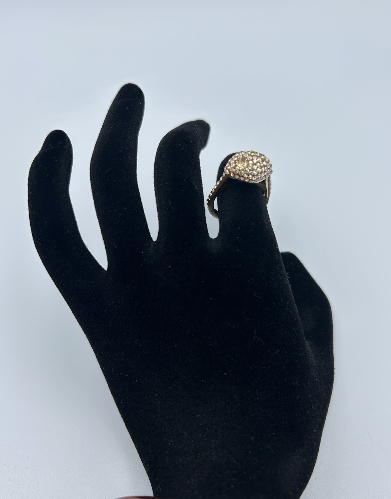 Atelier Swarovski Core Collection Moselle Stacking Gold Plated Dome Ring Sz 52/6