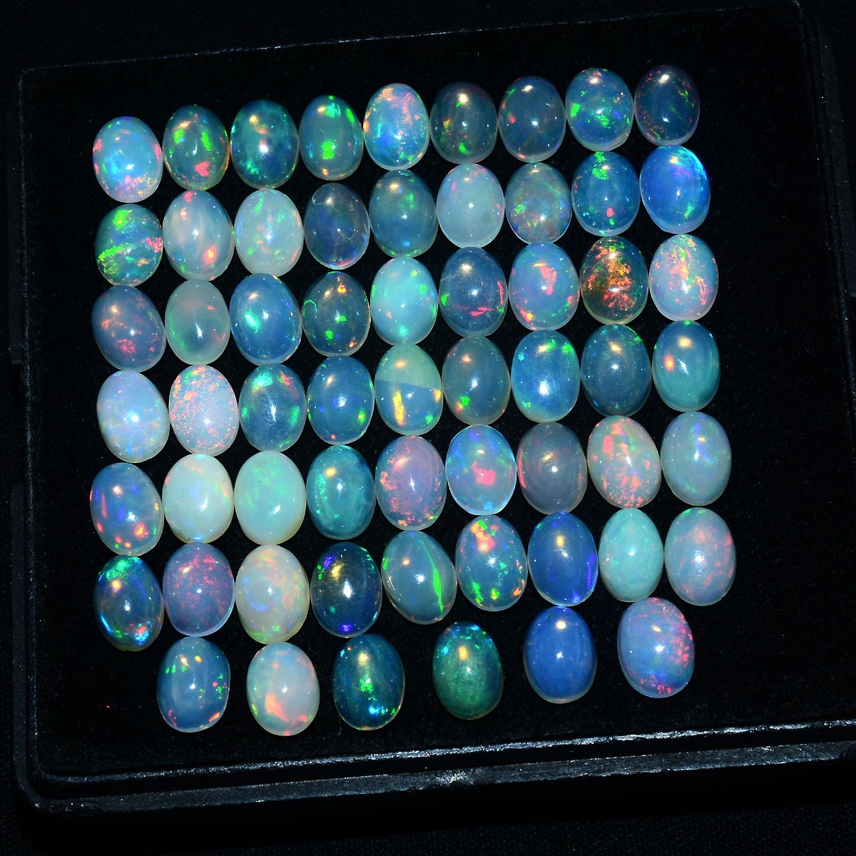 Set 15 Pcs Natural Opal Ethiopian Hi-Grade 7mmx5mm Flashy Colors Loose Gemstones