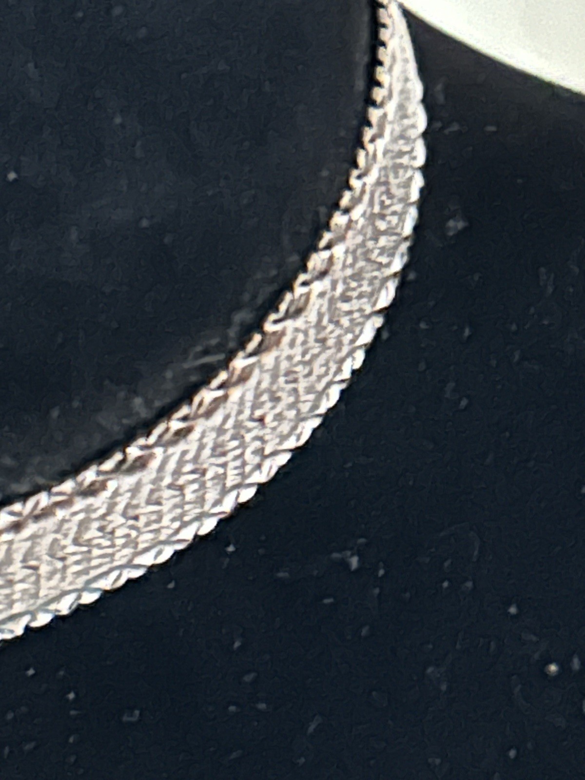 Milor Italy 925 Sterling Silver Wide Mesh Herringbone Bracelet 7” Signed Italy