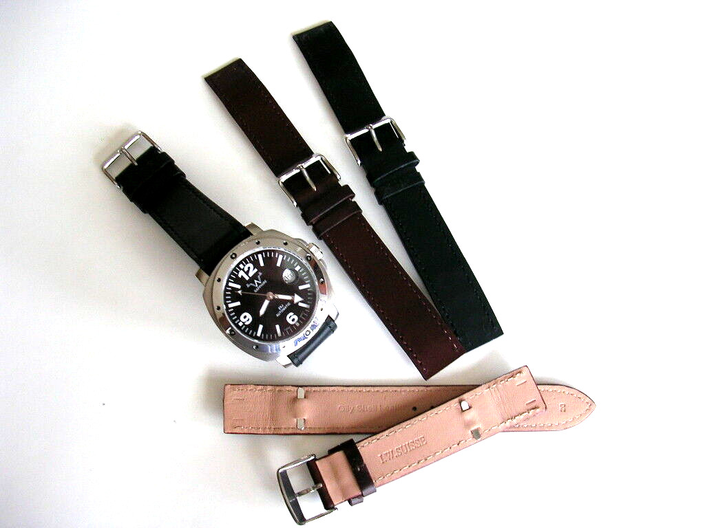 22mm Open End Aviator Pilot Leather watch band IW SUISSE 10 12 14 16 18 19 20 24