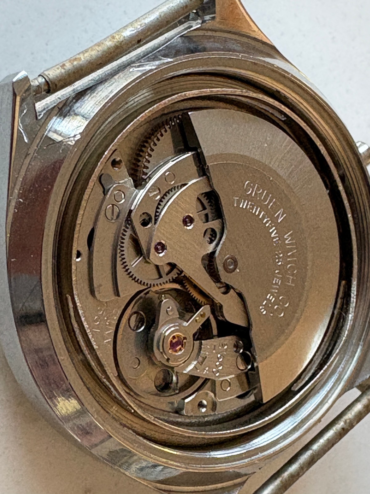 1970s Primato Gruen stainless steel automatic mens watch PUW 1561 calibre