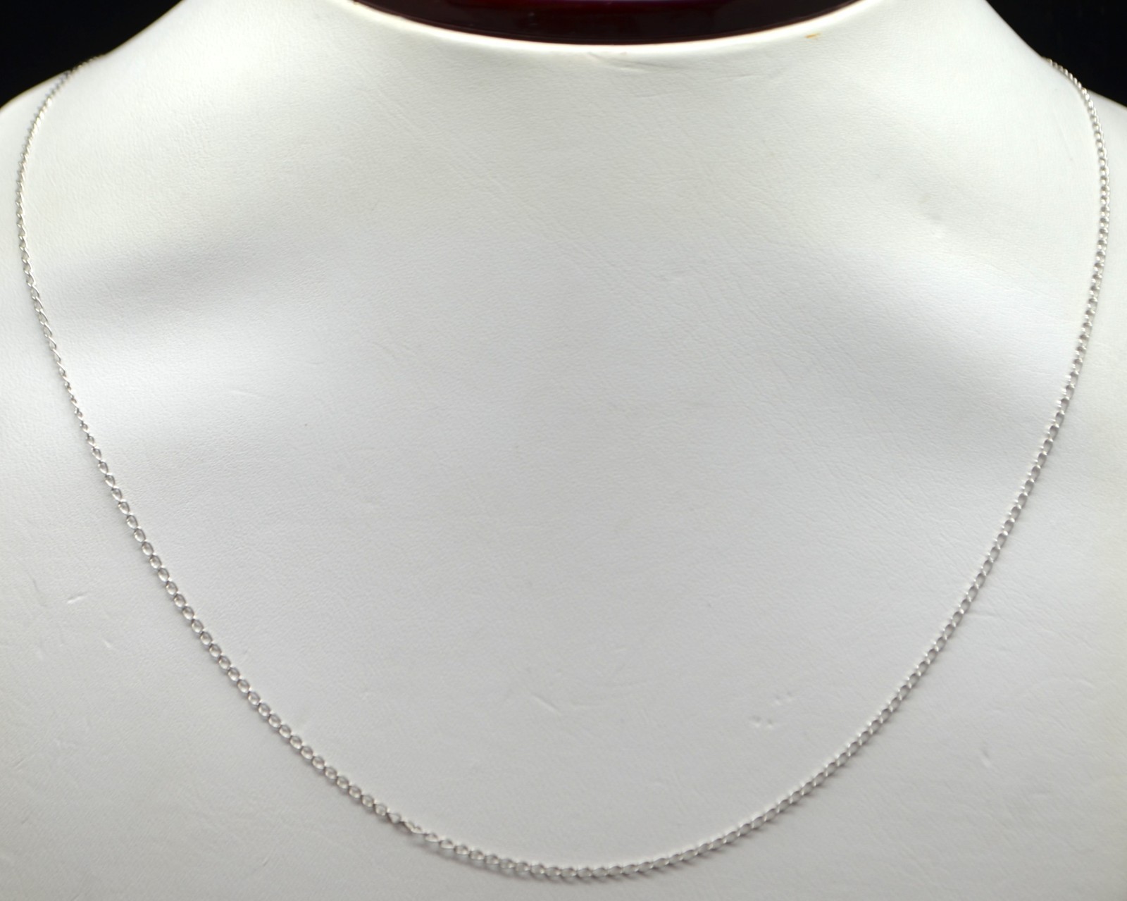 Sterling Silver Adorable Curb Chain Necklace 18.5″ #FMG318