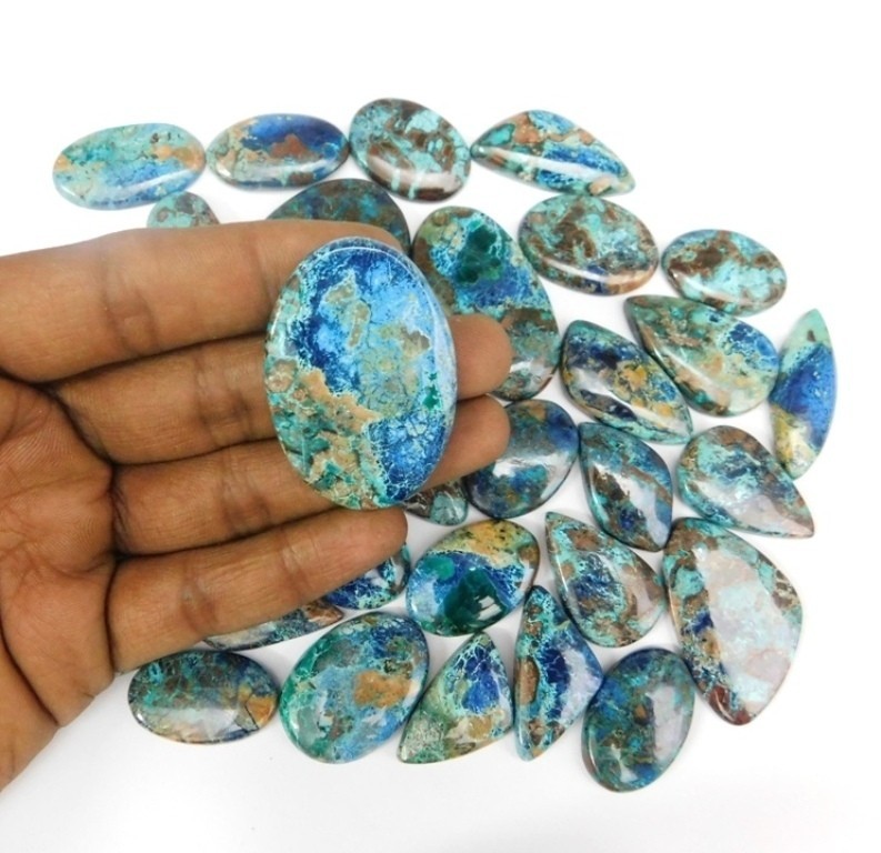 Beautiful Shattuckite Cabochon Gemstone For Making Jewelry Wholesale Lot 71585