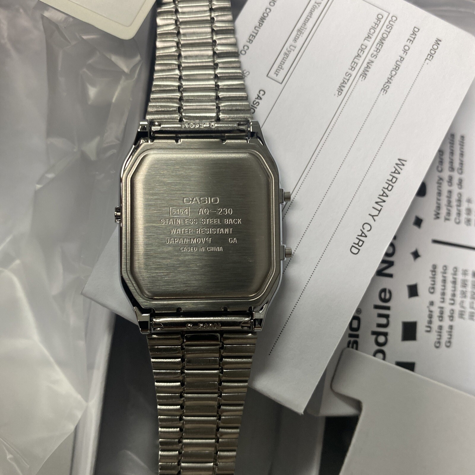 Casio New AQ230A-1D Retro Digital Analog Alarm Mens Watch
