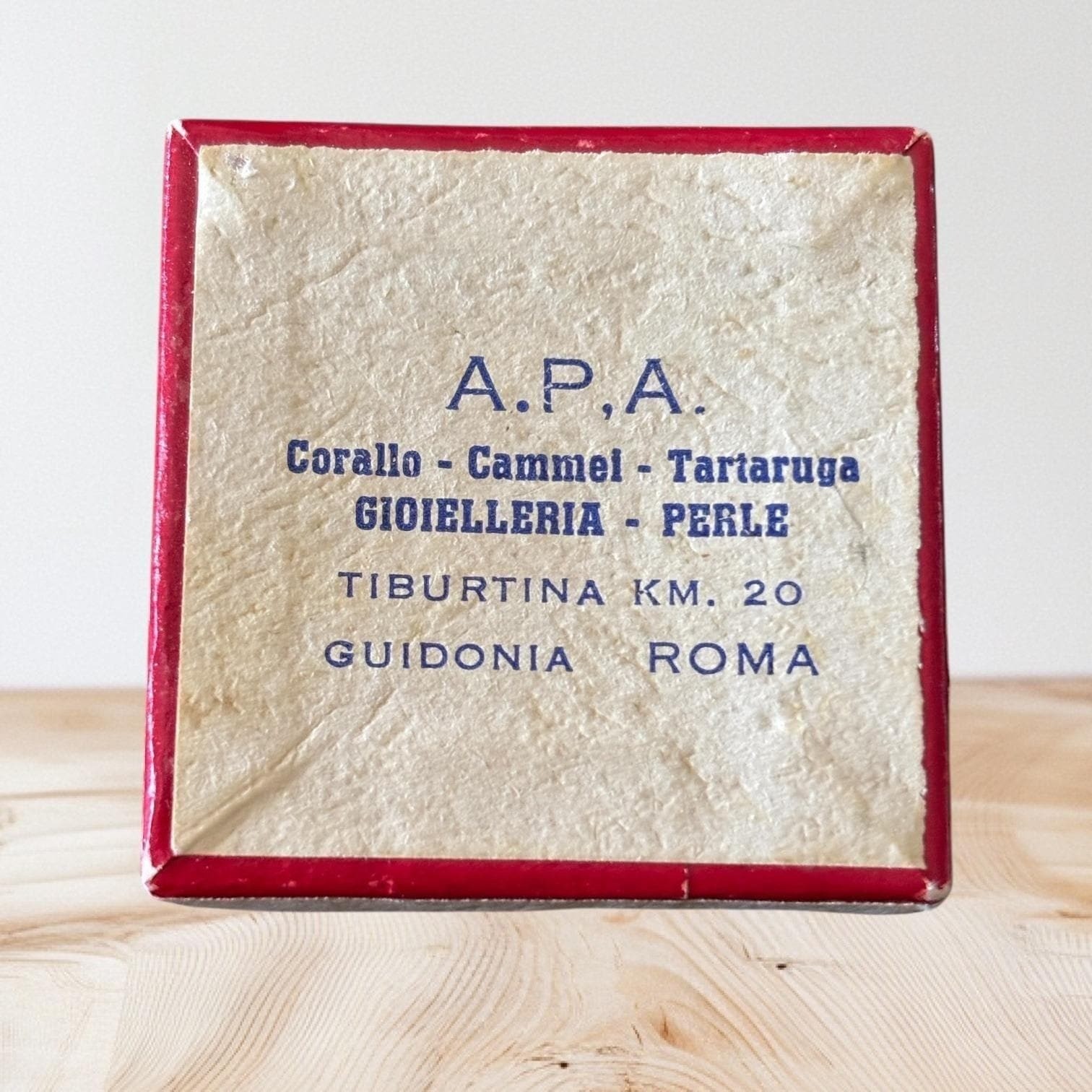 Vintage APA Gioielleria Corallo Cammel Tortuga Perle Jewelry Box Guidonia Roma