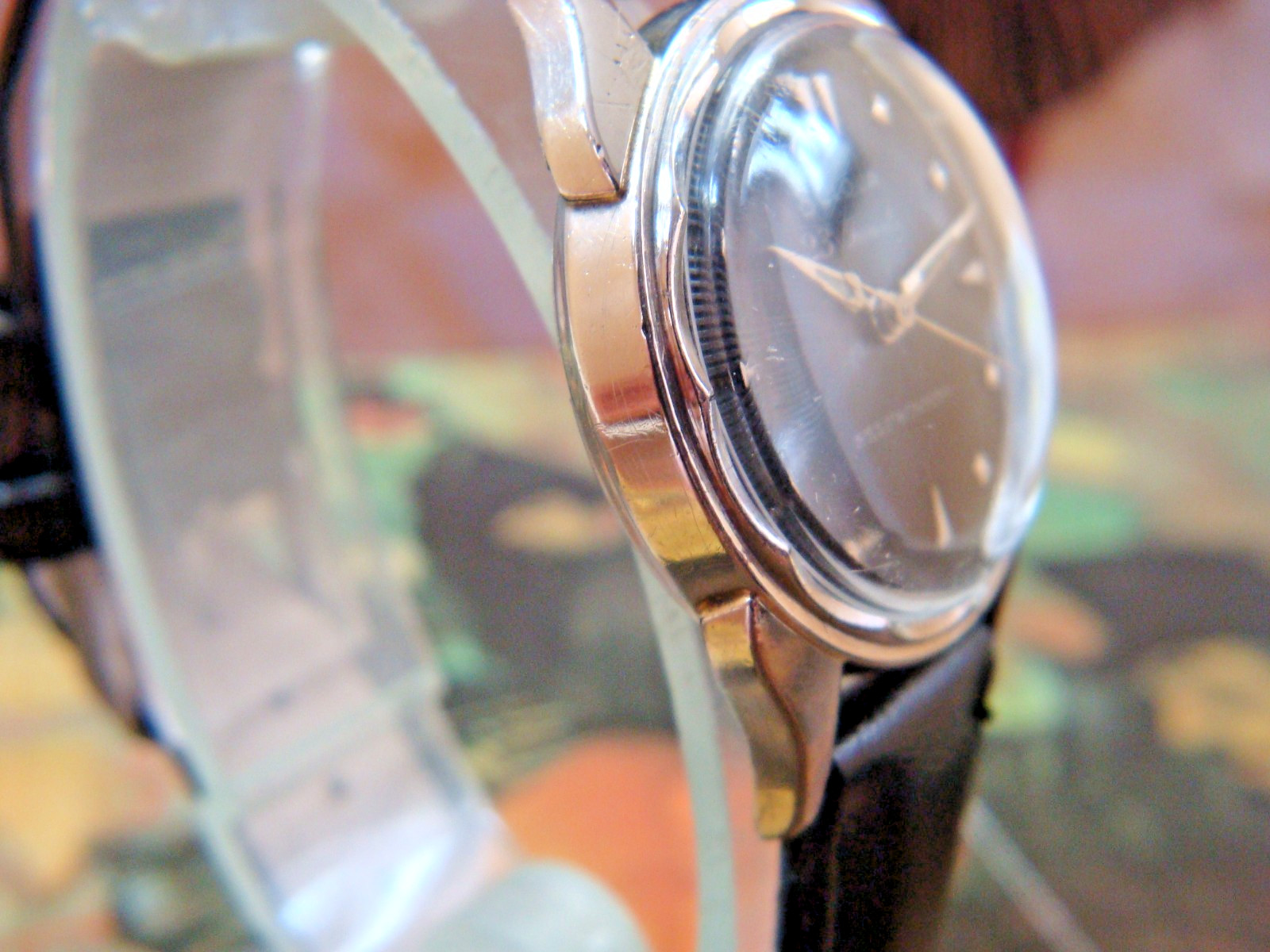 Vintage Bulova 23 Jewel Automatic Watch Black Dial