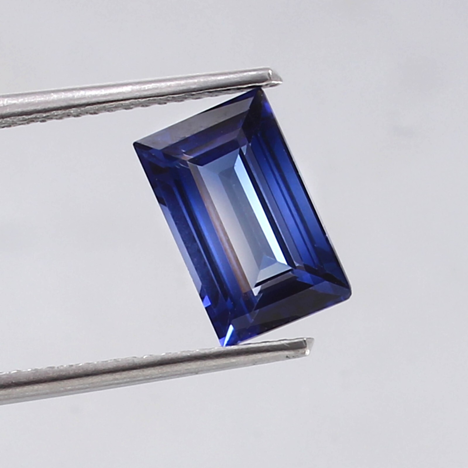 Natural Ceylon Royal Blue Sapphire Loose Emerald Cut Gemstone 3.45 Ct- 10×6.40MM