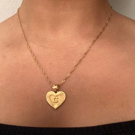Initial Heart Necklace