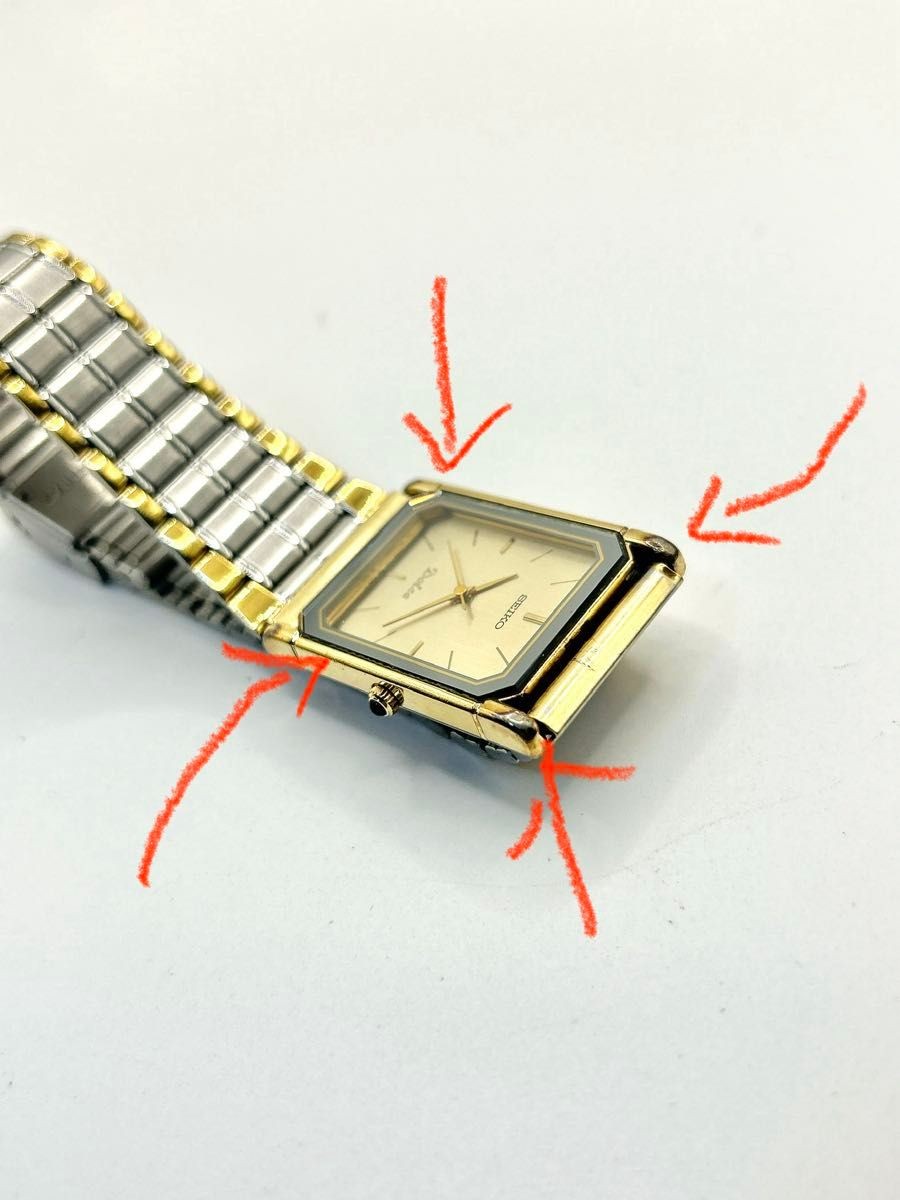 SEIKO DOLCE 7741-5050 Men’s Quartz Square Watch Working From Japan