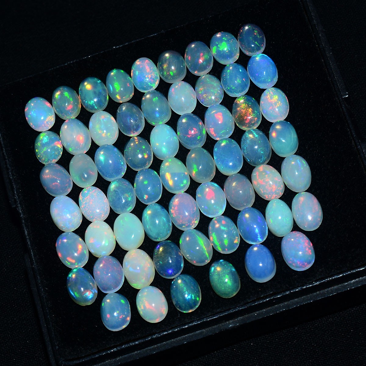 Set 15 Pcs Natural Opal Ethiopian Hi-Grade 7mmx5mm Flashy Colors Loose Gemstones