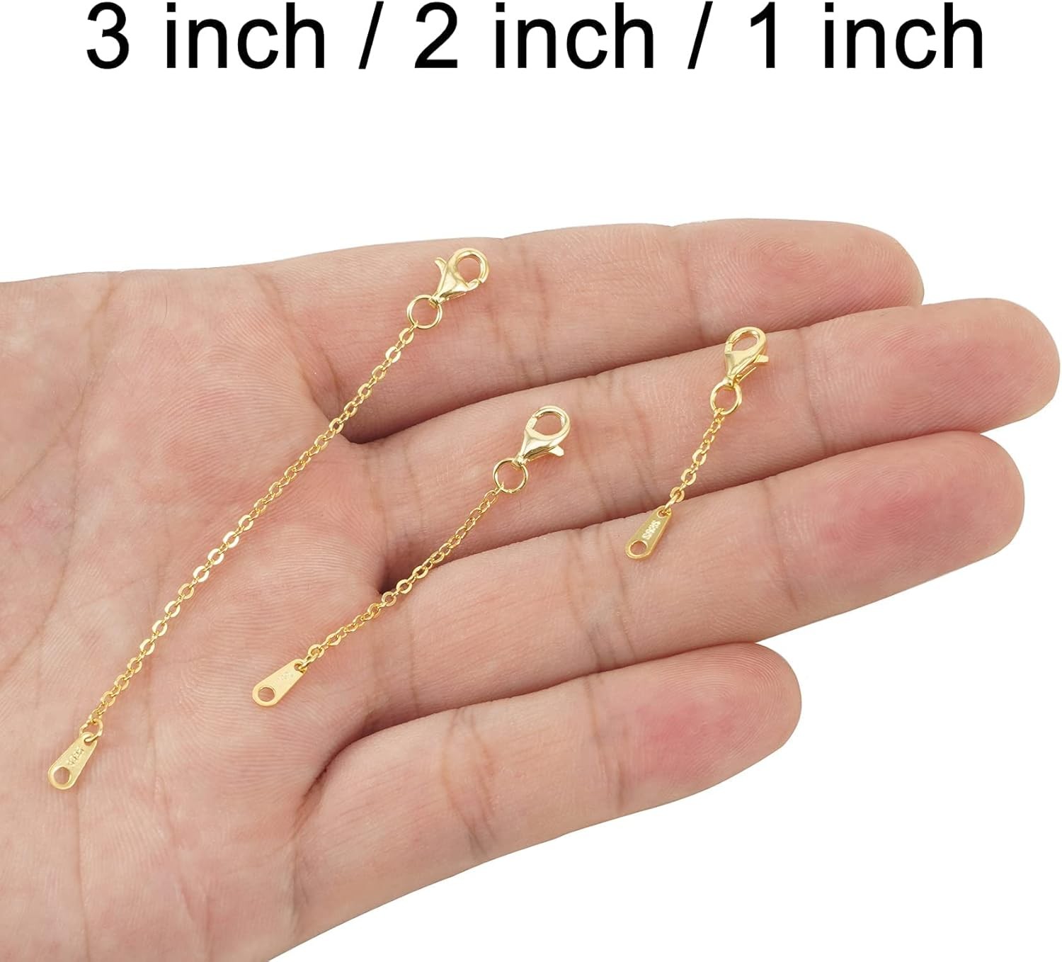 Necklace Extenders Gold Chain Extenders for Necklaces Extensions Sterling Silver