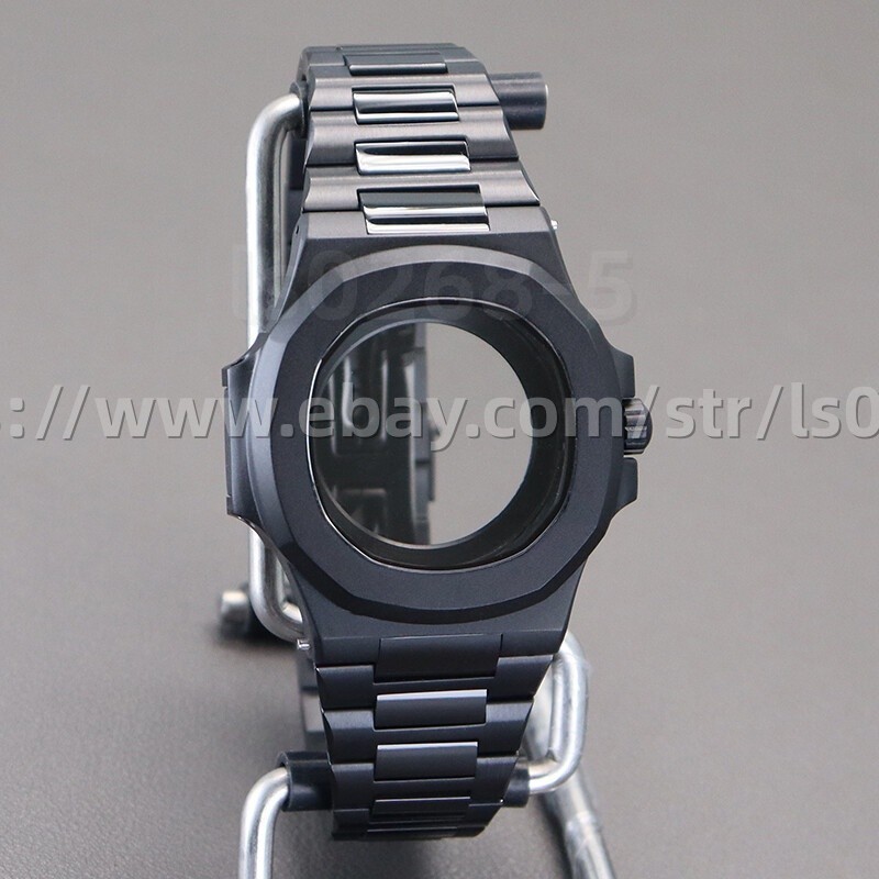 39.5mm Mechanical Watch Case And Strap Frosting Sapphire For Nh35 Movement