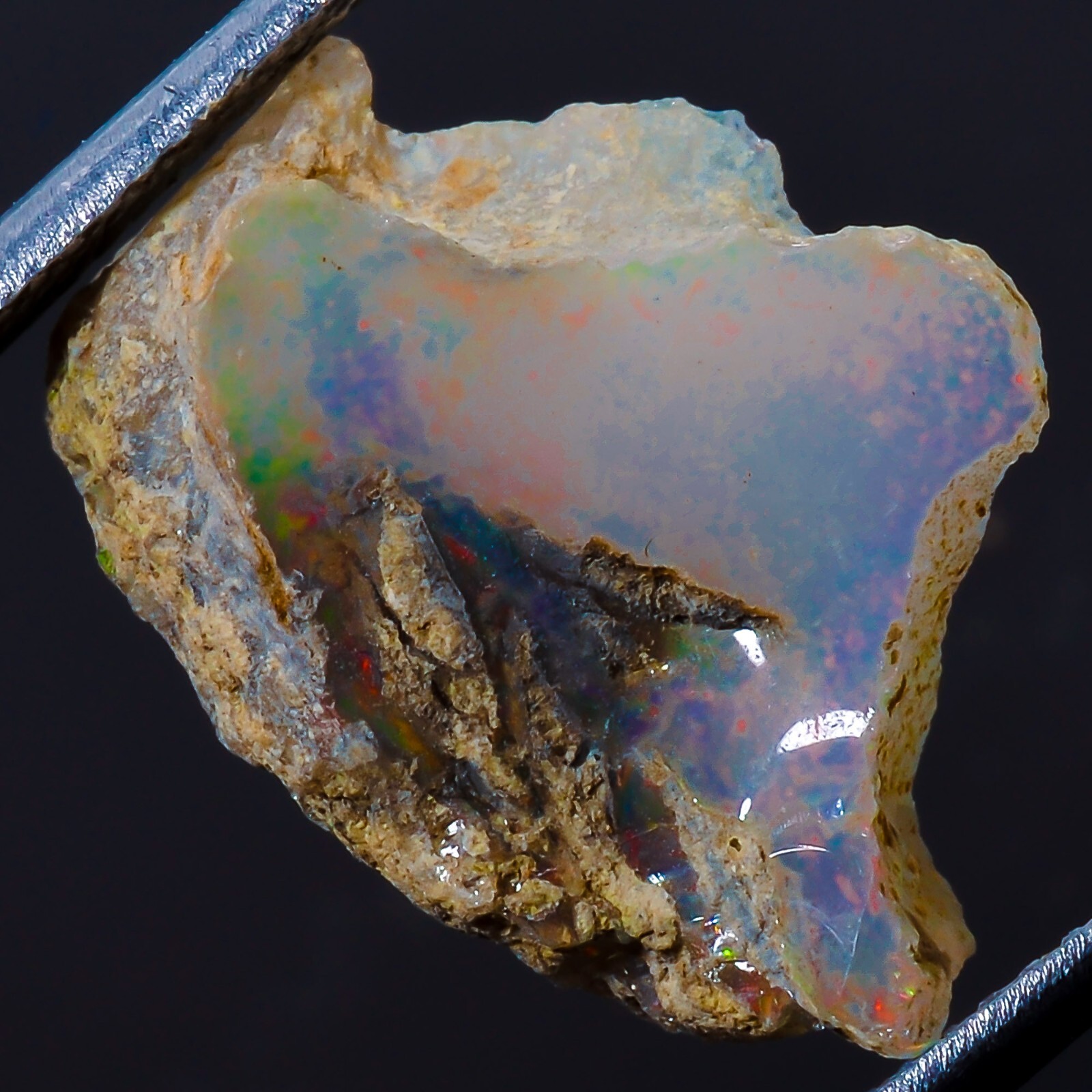 6.45 Cts Ethiopian Opal Rough 100% Natural Welo Opal Rough Gemstone 14X18X09 mm