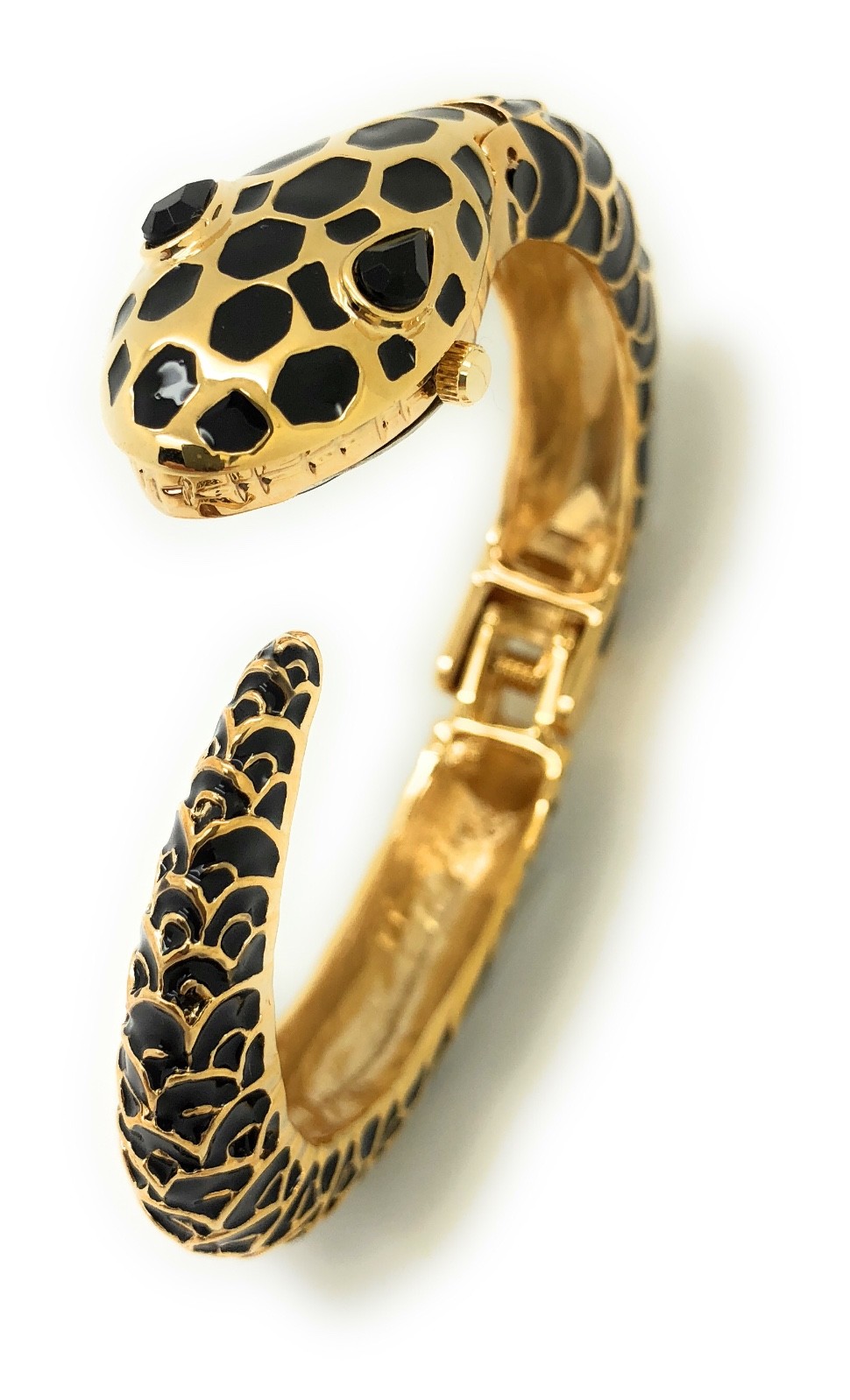Varsales Ladies Snake Shape Elegant Metal Bangle Cuff Fashion Quartz Watch