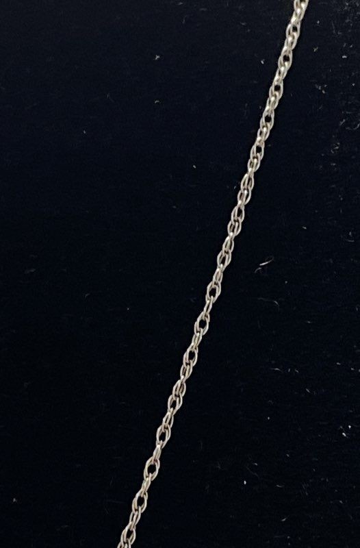10K White Gold Fine Rope Chain Necklace 18″ 0.5mm 0.5g Stamped 10K MEX