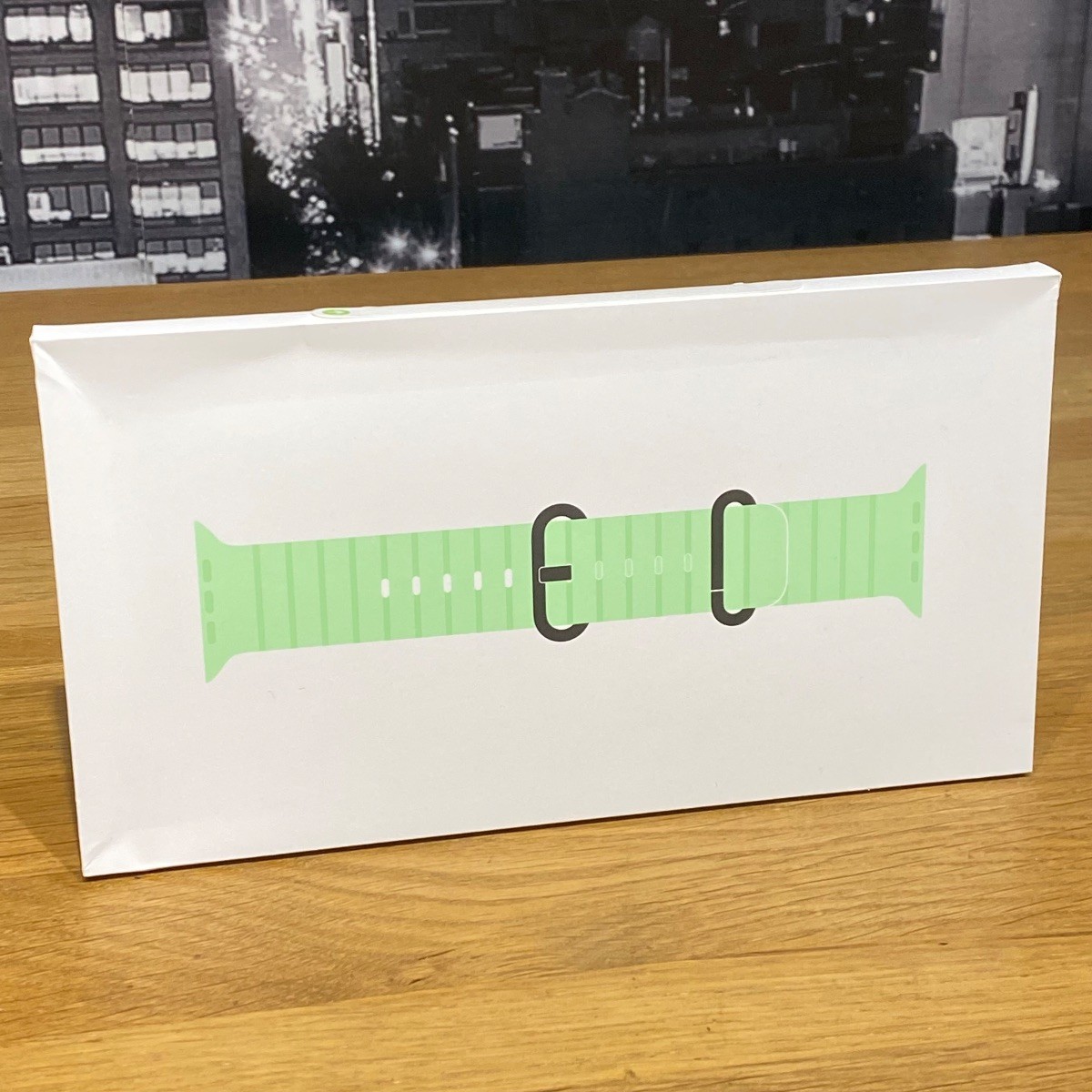 Apple Watch Strap 49mm Neon Green Ocean Band Black Titanium Finish One Size