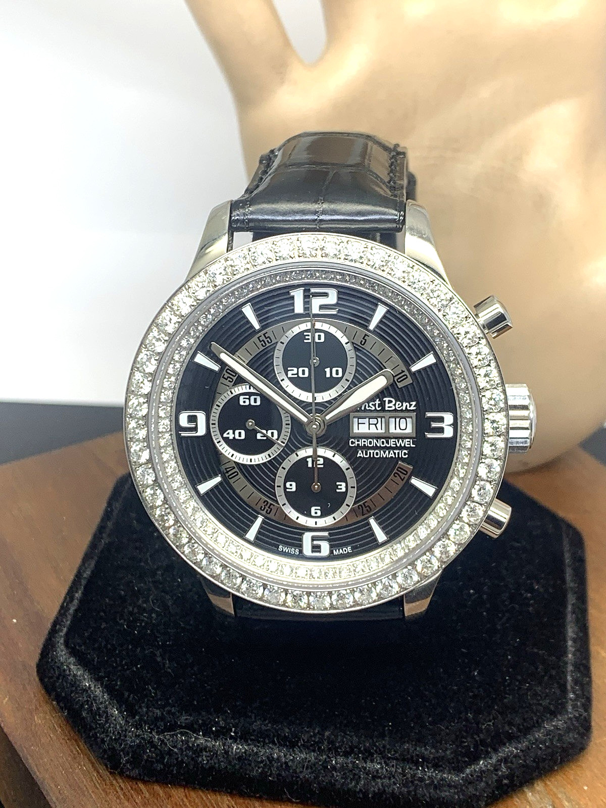 Ernst Benz Men’s Watch GC10121DD Chrono Jewel Swiss Automatic 5CTW Diamond 47mm