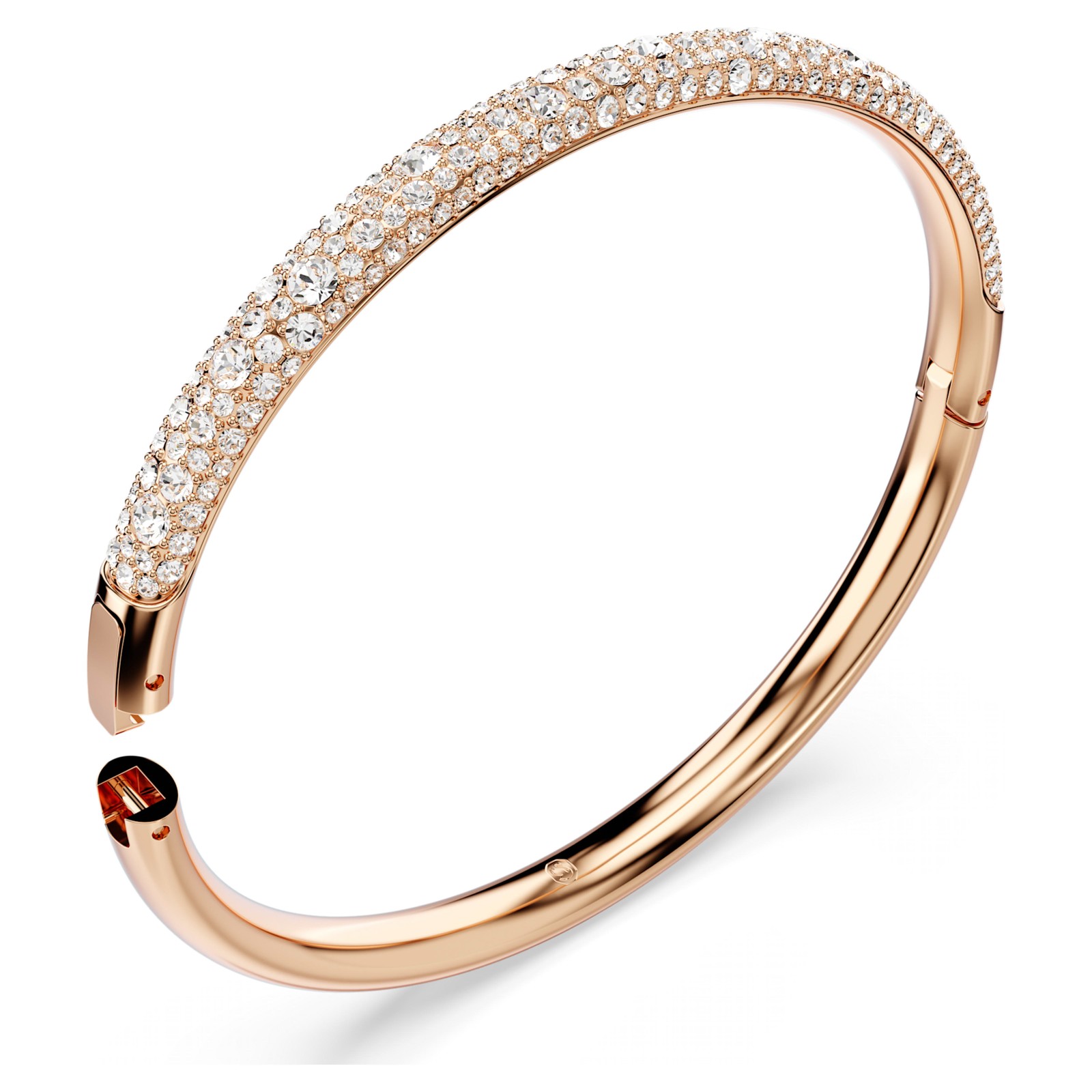 Swarovski Sublima Bangle, Snow Pavé, White, Rose Gold-tone Plated Size M 5688611