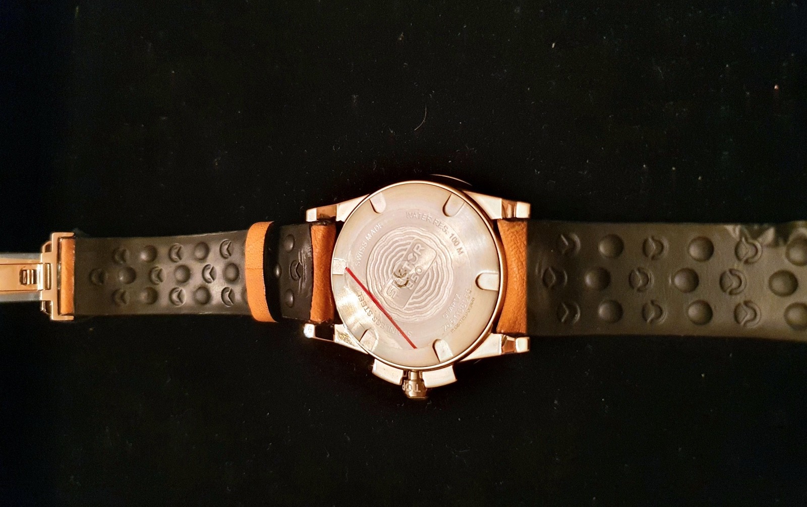 New Sector 850 Moon Phase Steel Leather 100Mt Swiss Made Watch