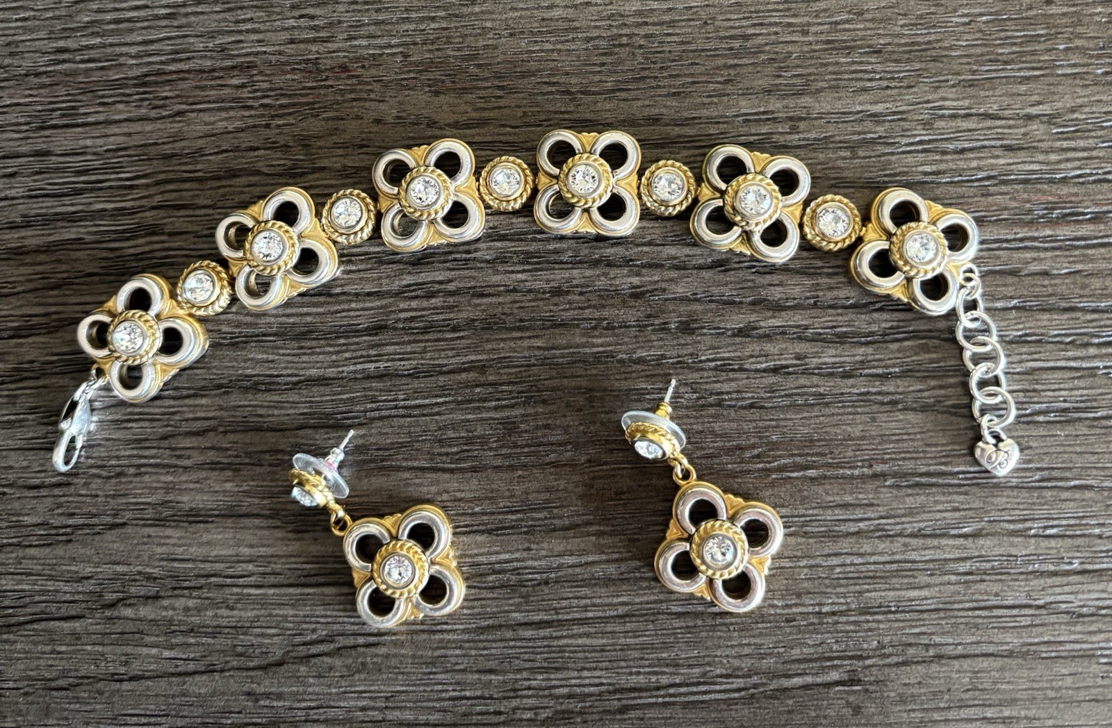 Brighton Goldtone Chunky Link Bracelet and Earrings