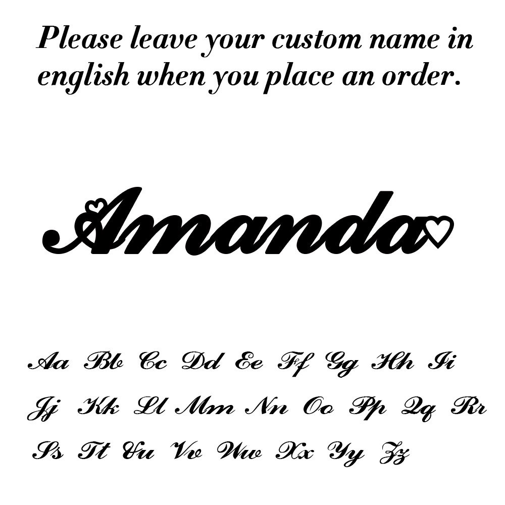 Personalized Name Necklace – Custom Script Pendant, Stainless Steel, Elegant Gif