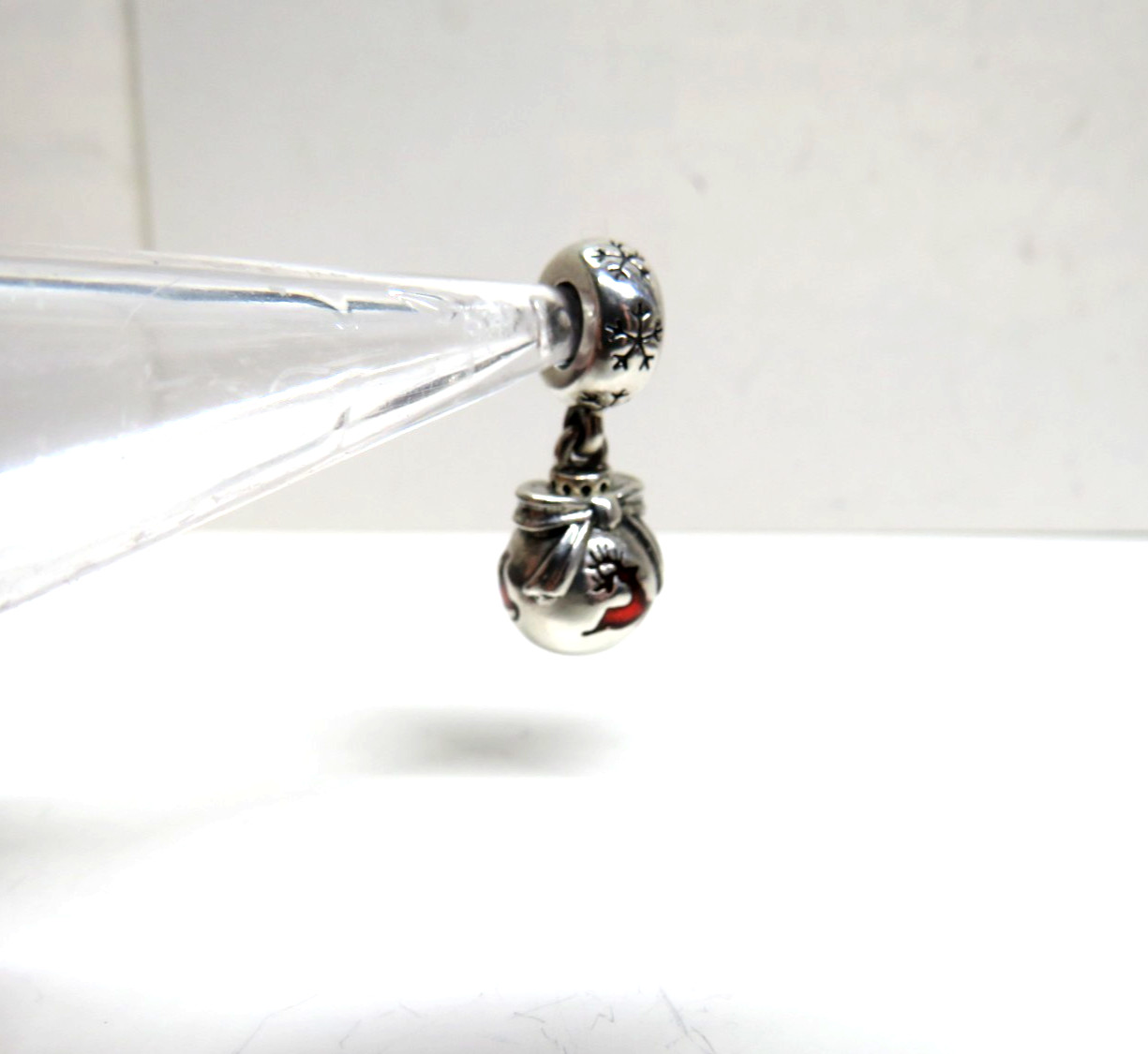 Pandora Prancing Reindeer Pendant Charm #791768EN07 Christmas Balls Ornament
