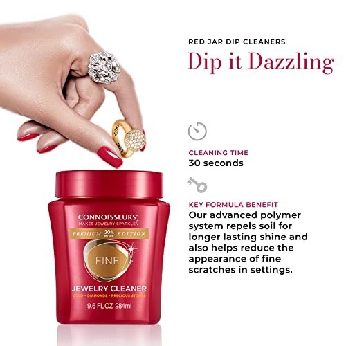 CONNOISSEURS Premium Edition Jewelry Cleaner, Value Size 9.6oz – Pick from Fine,