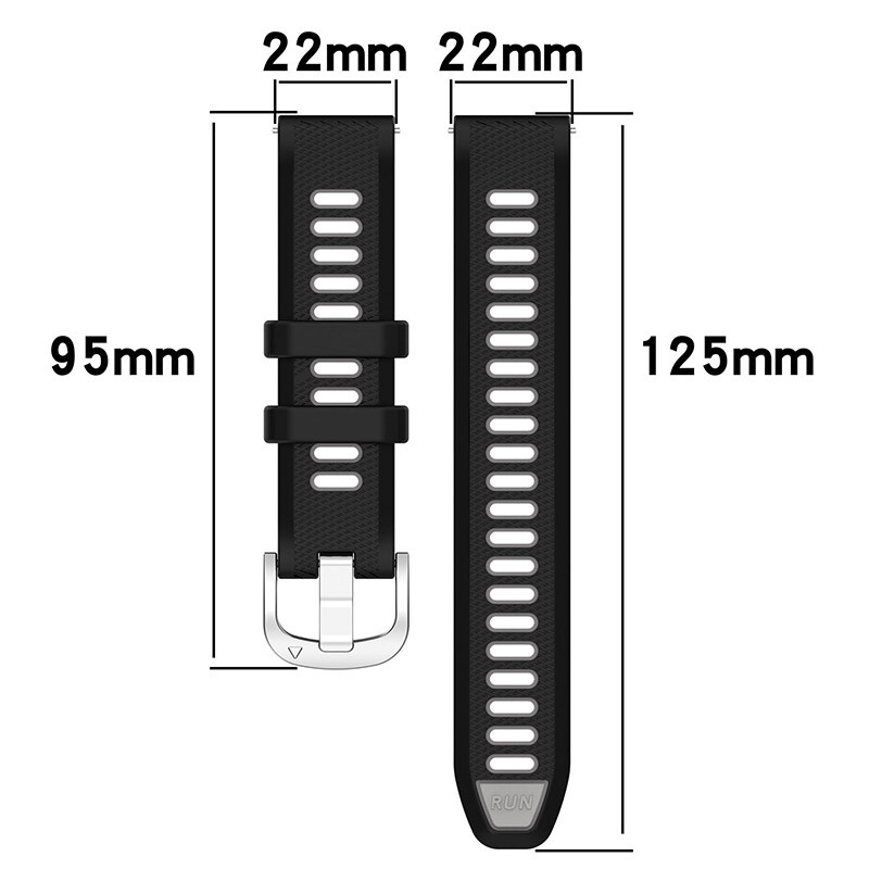 18/22MM Sport Silicone Strap Watch Band For Garmin Forerunner 265/265S Venu 2/2S