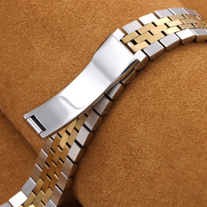 Stainless Steel Solid Watch Band Strap Arc Bracelet 13 17 20 21mm for Datejust