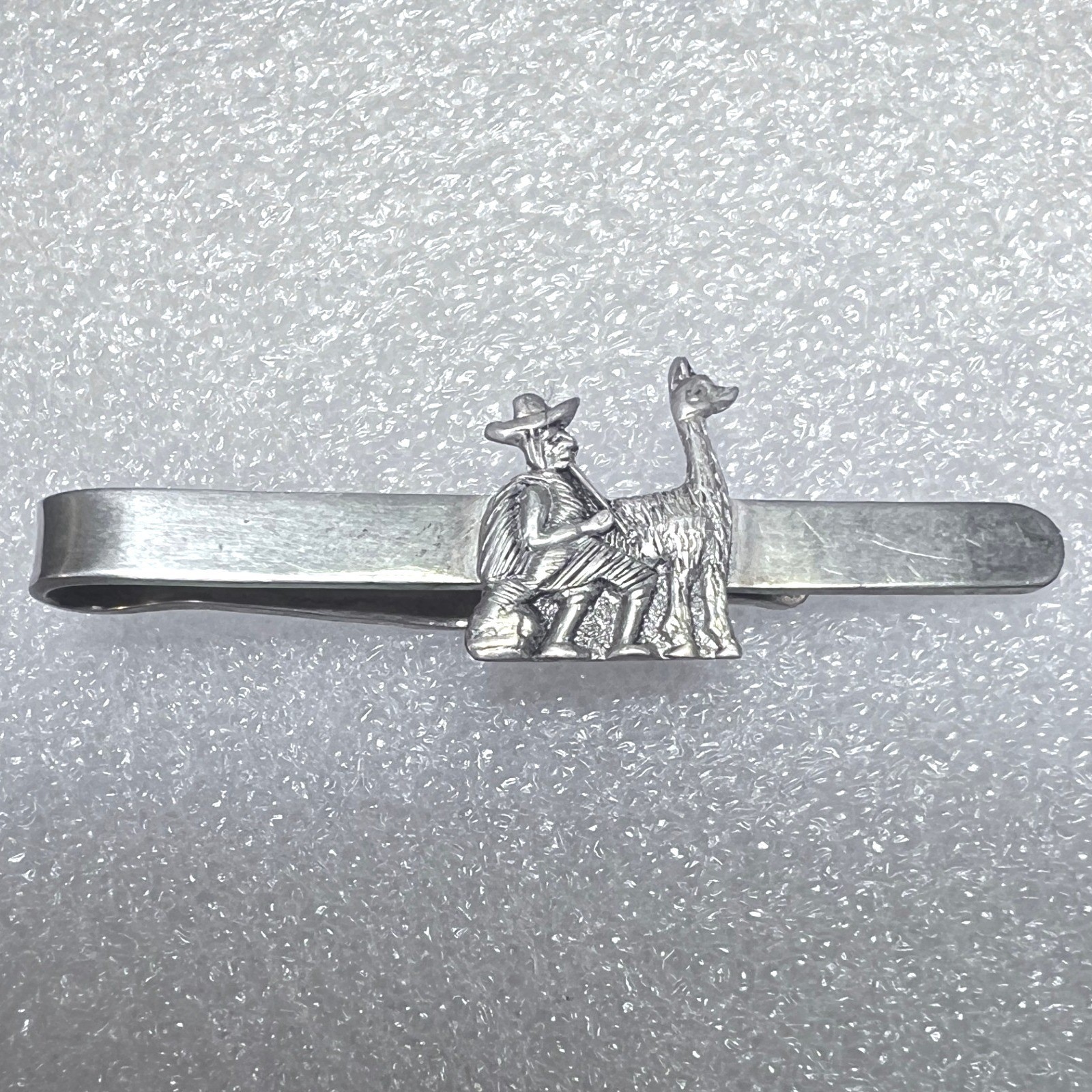 Sterling Silver Tie Bar Llama Man See Photos for Country 6g 2″
