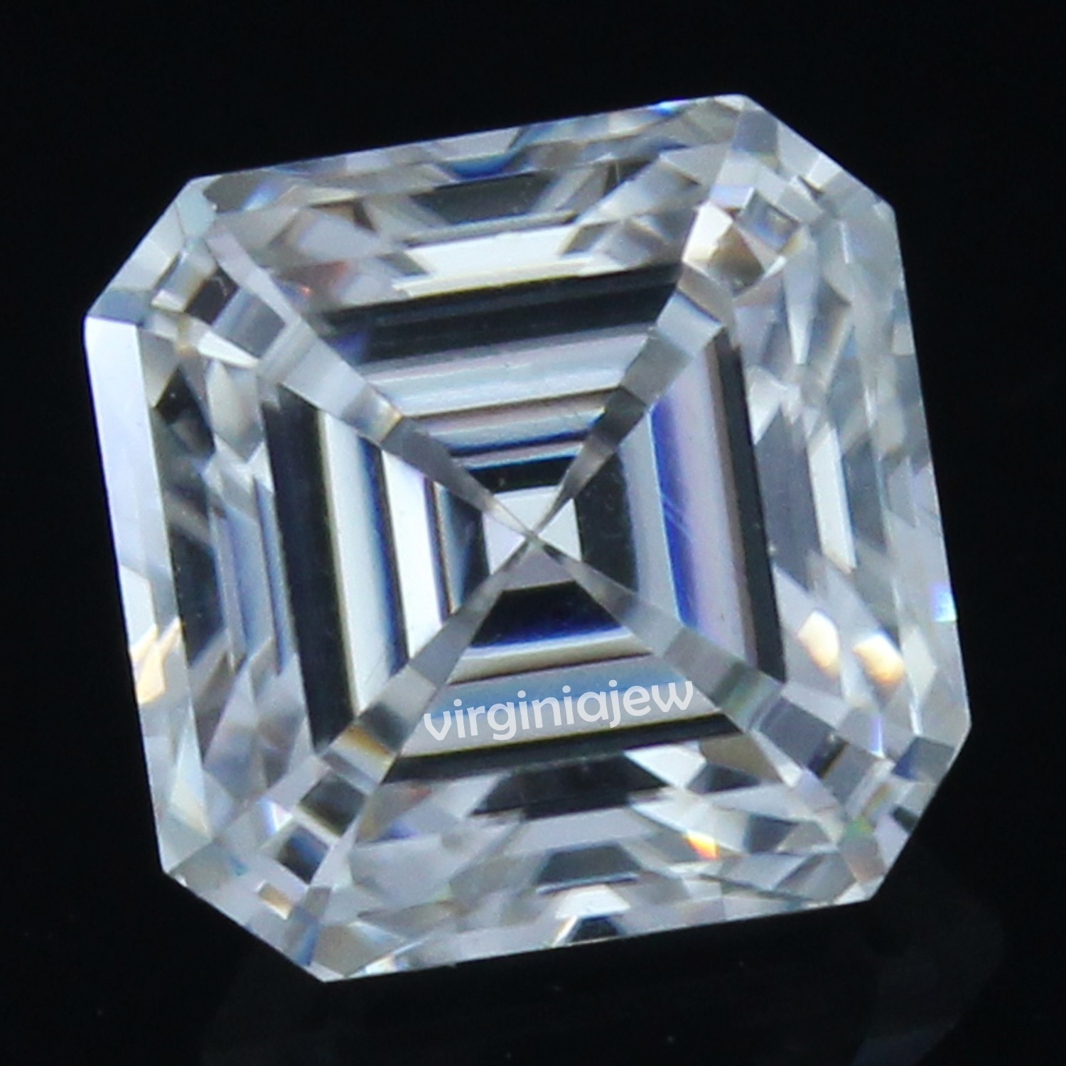 Natural D Color VVS1 Excellent Cut Certified 7.00 MM Asscher White Loose Diamond