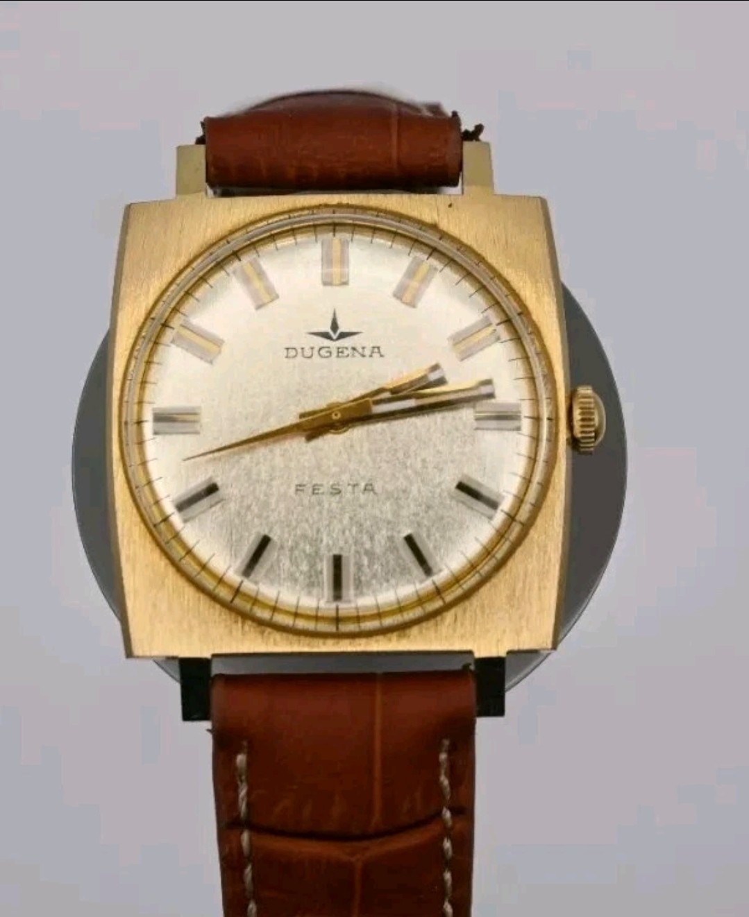 Vintage Dugena Festa Watch Gold Mechanical Vintage Classic Wristwatch Gift Box