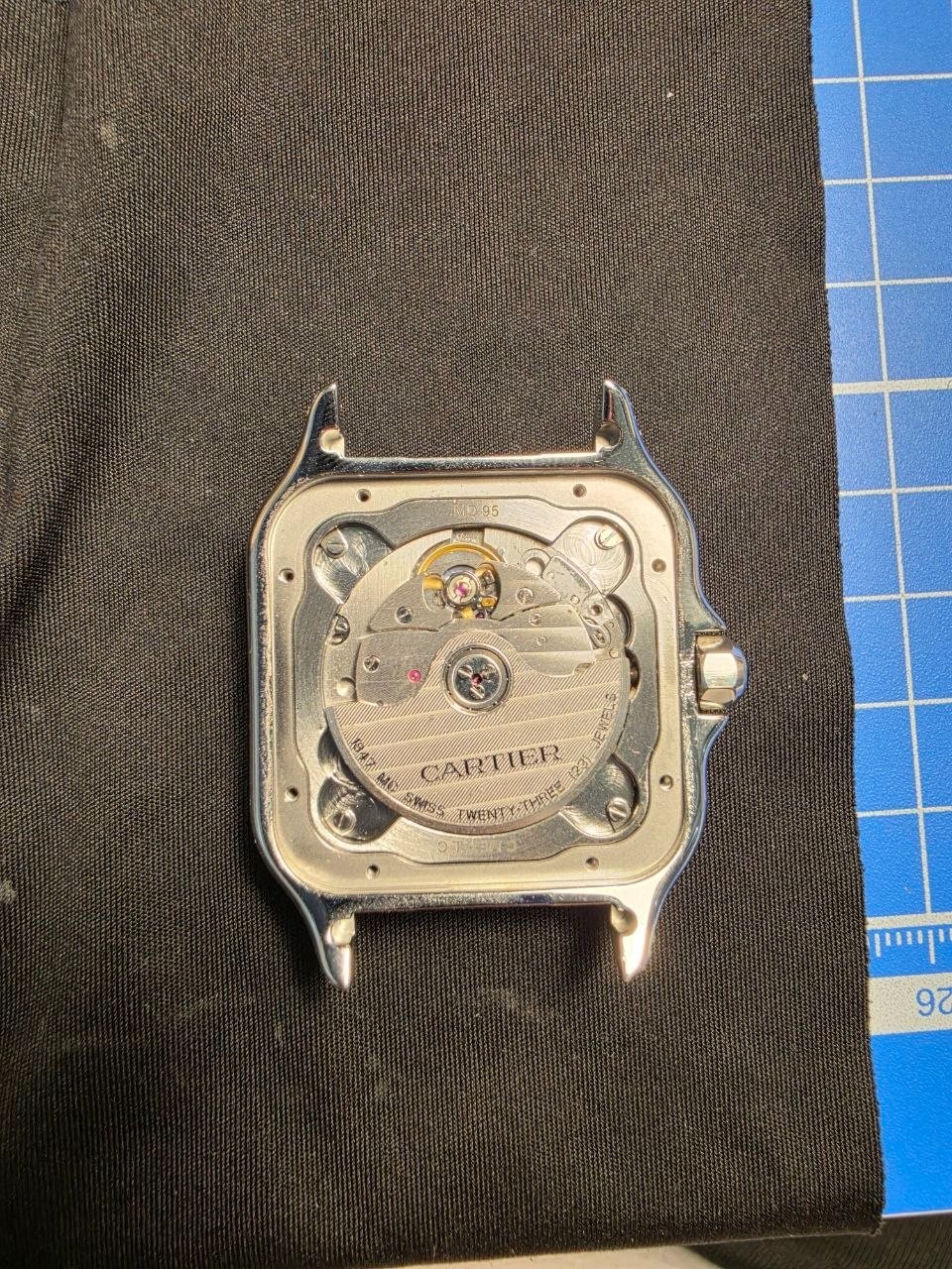 Cartier Santos Men’s 40mm Large Model Steel Watch Roman Iced Out