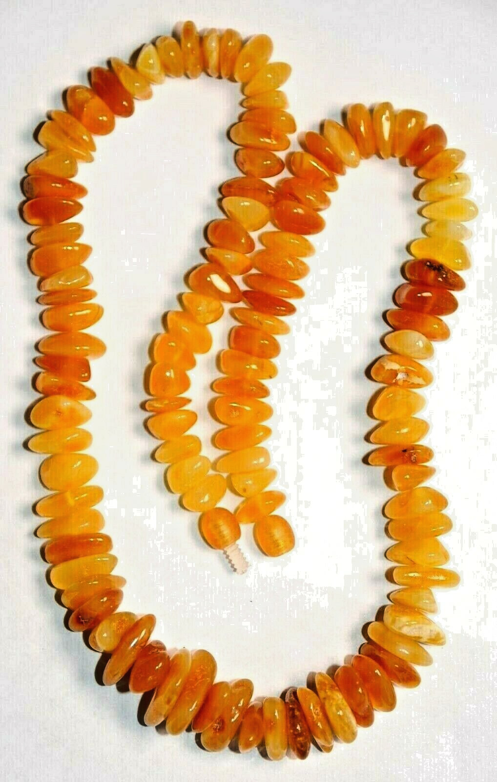 ✅51 cm=34gr RUSSIAN SOVIET BALTIC AMBER BEAD NECKLACE 琥珀 BRACELET STONE PENDANT
